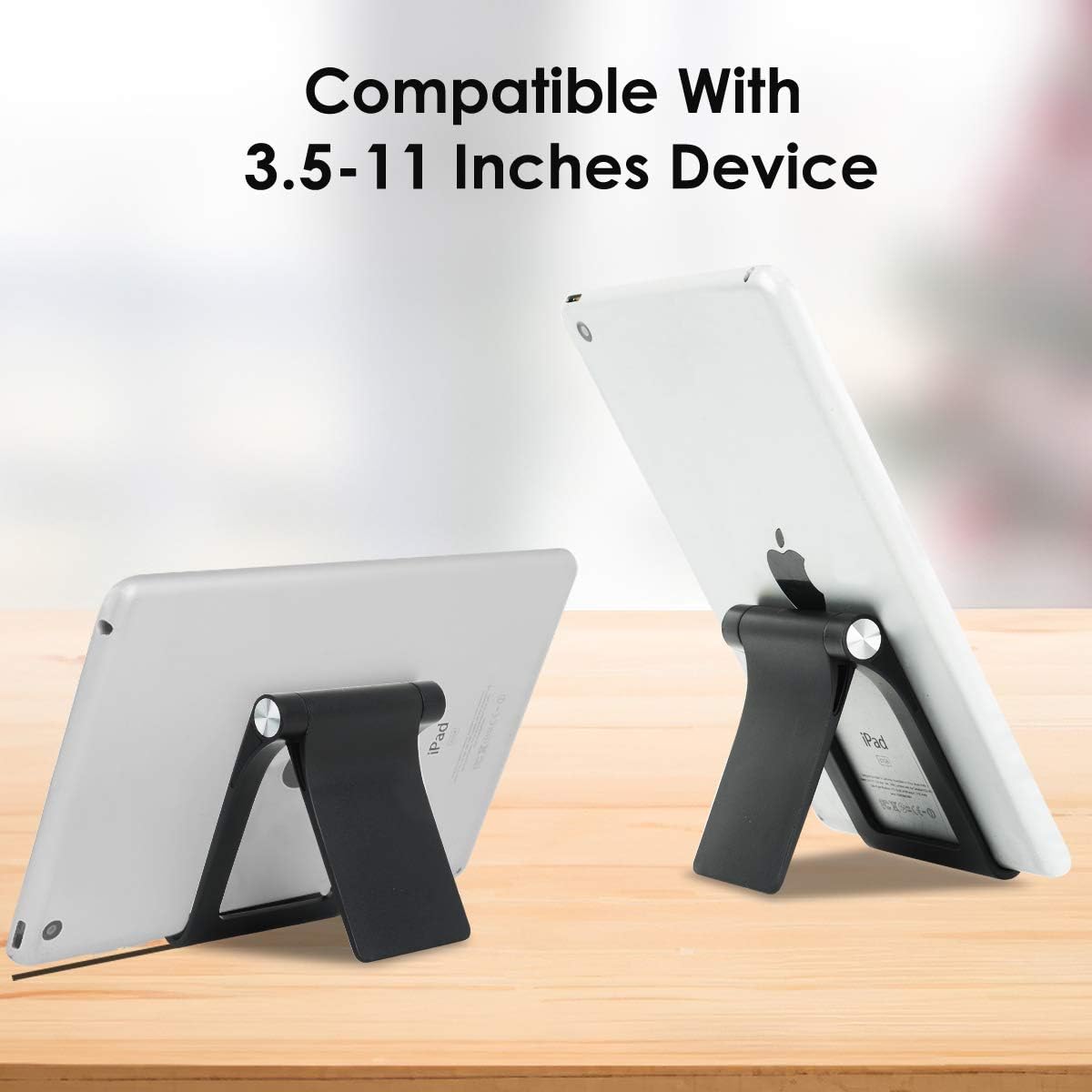 Cell Phone Stand Holder Multi-Angle Adjustable Phone Desk Stand Tablet Holder for iPhone 17 16 15 14 13 12 11 Pro Max XS XR 8 Plus 6 7 Galaxy S22 S21 S20 S10 S9 Edge Android Smartphone