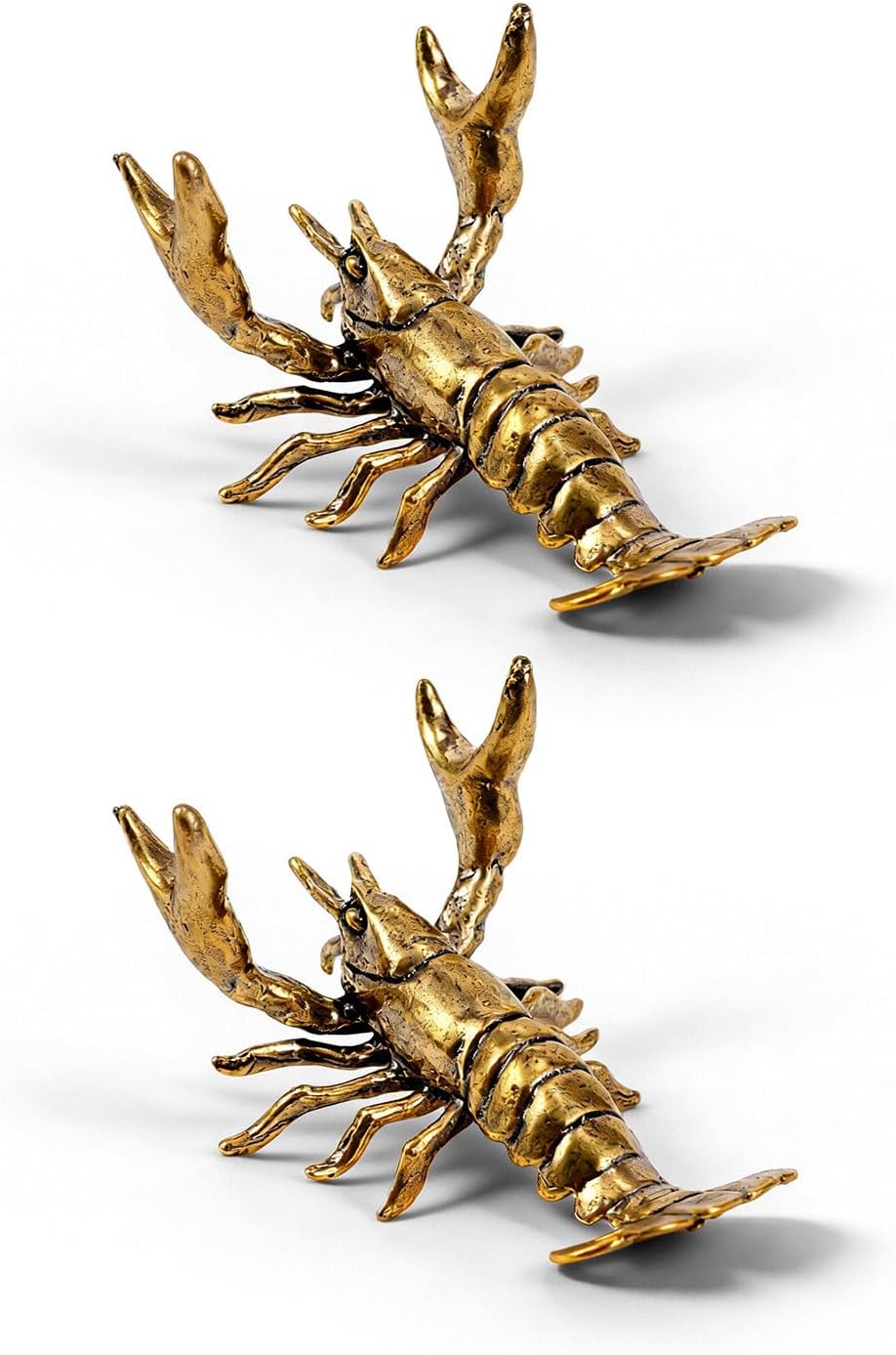 Pencil Holders Weightlifting Brass Pen Holder, Funny Animal Desk Organizer, Creative Desktop Decoration, Stationery Storage Rack for Office Home (Crab | 2PCS)