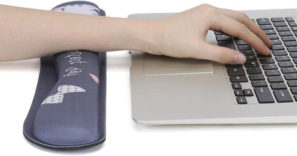 RICHEN Ergonomic PU Leather Keyboard Wrist Rest and Mouse Pad with Wrist Support, Memory Foam Set for Computer/Laptop,Gaming and Office, Comfortable for Easy Typing & Pain Relief (PU Brown)