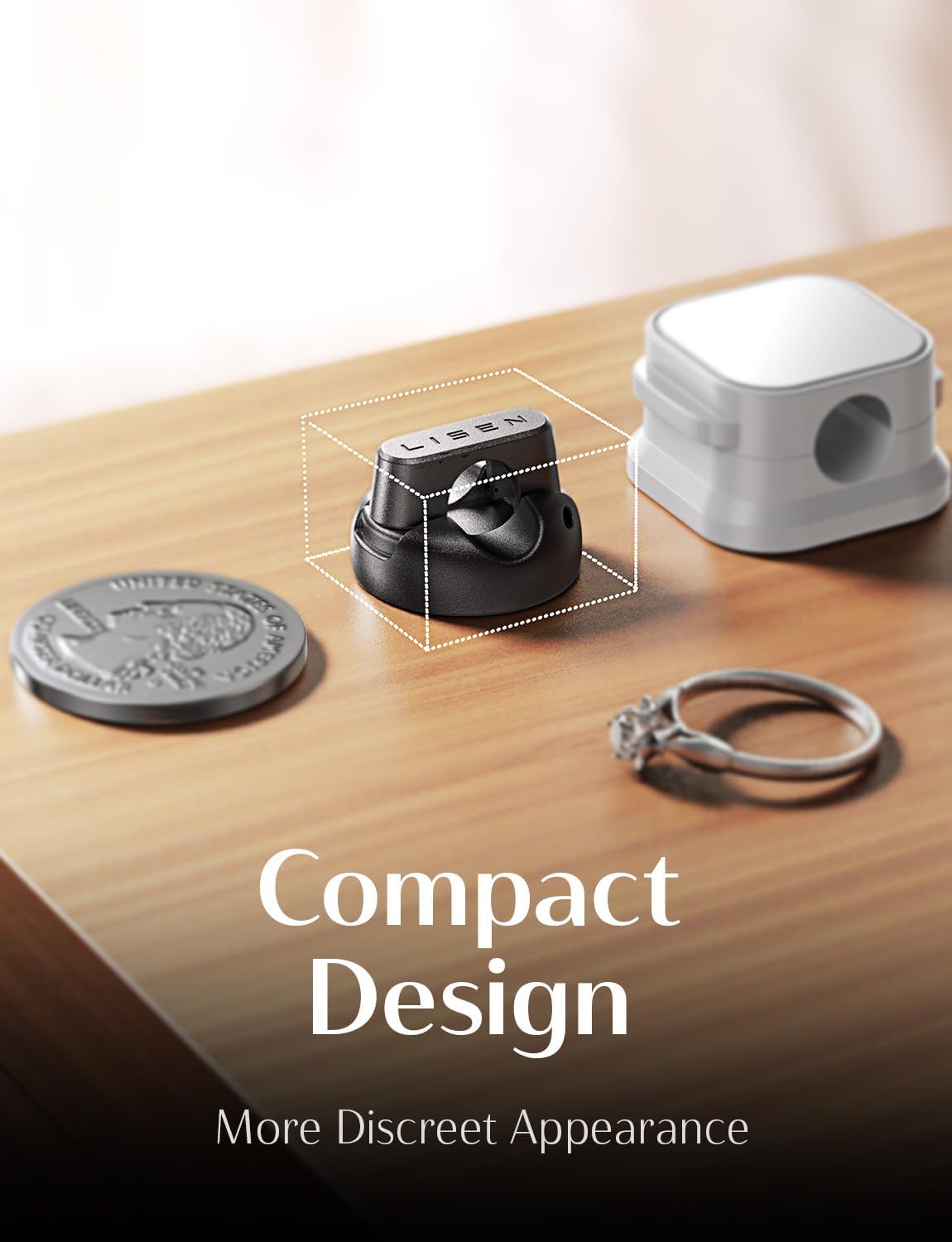 LISEN Magnetic Charging Cord Holder 8-Pack Charging Cord Organizer [1S Click-in], Easy Open Cable Holder with Strong Adhesive, Cable Management Clips Neatly for Nightstand, Desk, Home, Office, Car