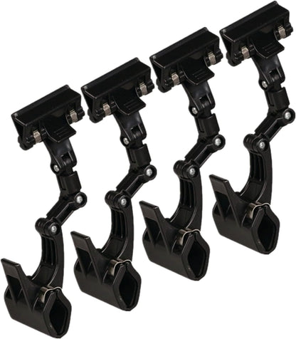 Documents Holder Foldable Adjustable Clip Copy Holder Paper Holder for Computer Monitor Canvas Typing,Artist Office Painting Supplies Accessory,Pack of 4 Flexible(Black)