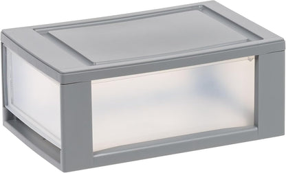 Modular Plastic Drawers, 6 Qt Small Storage Bins, Stackable Under Bed Organizers