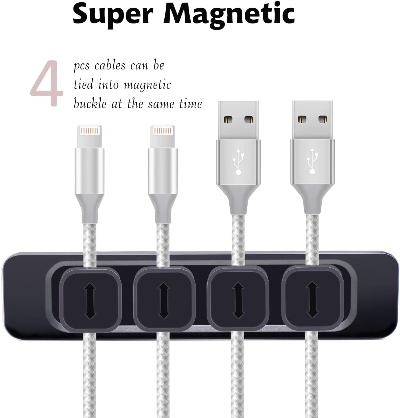 DRM Cable Clips Organizer Magnetic Cable Management Clips Cord Organizer Self Adhesive Sticky for All Wires, Desk Wall Desktop Cord Office Home USB Cable Power Wire Mouse Cable, Black