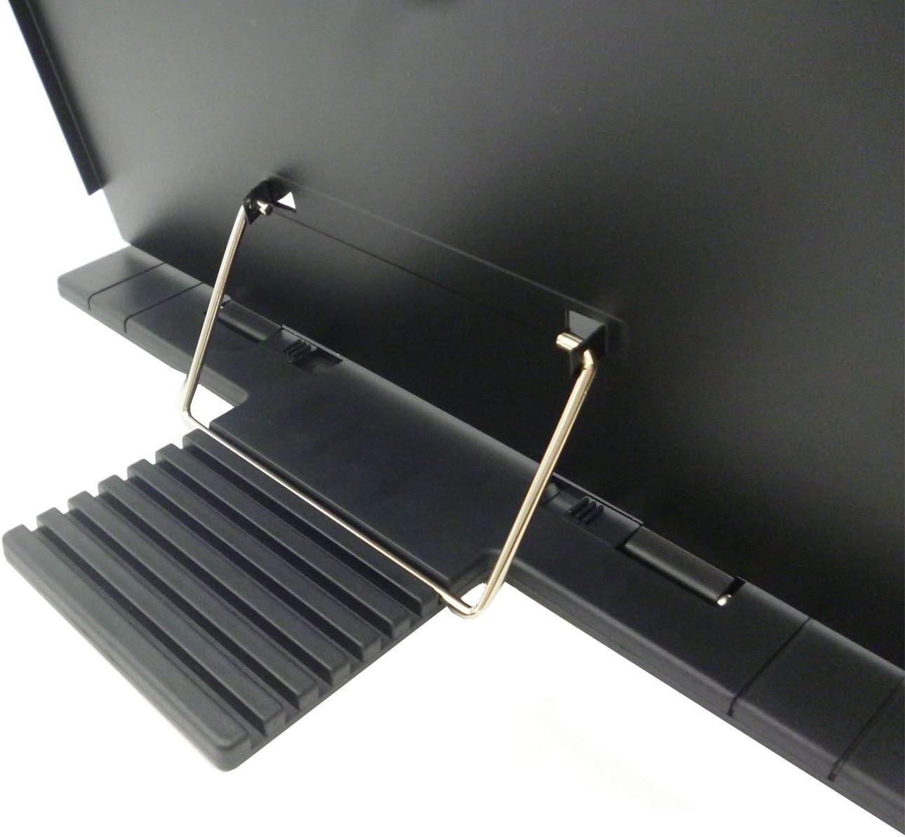 Adjustable Portable Steel Ipad Document Book Stand Frame Reading Desk Holder Office Accessories - Black