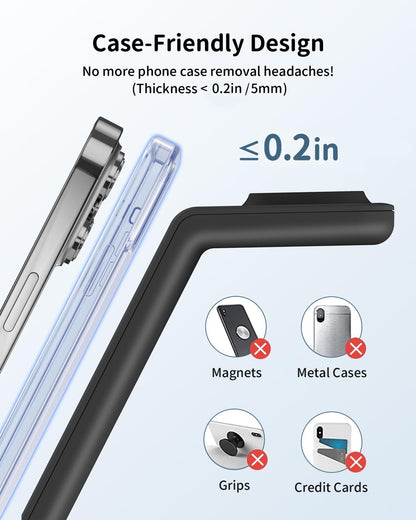Charging Station for iPhone and Apple Watch: 3 in 1 Wireless Phone Charger Stand for iPhone 17 16 15 14 13 12 11 Pro Max & AirPods, Bedside Nightstand Docking