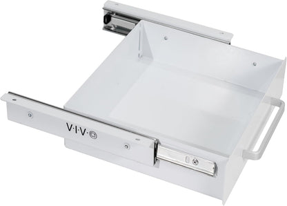 VIVO 13 inch Under Desk Mounted Sliding Pull-out Drawer for Office Desk, Pull Handle, Storage Organizer for Sit Stand Workstation, Black, DESK-DR1H-B