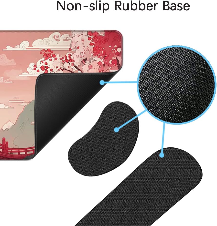MIBITRI Keyboard Mouse Pad Set, Extended Gaming Mouse Pad+Ergonomics Keyboard Wrist Rest Support, Memory Foam, Easy Typing Pain Relief, 4Pcs XXL Ultra Thick Desk Mat, Enchanted Bookshelf