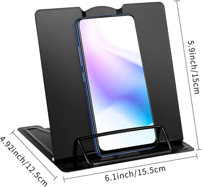 Honagu Small Book Stand Book Holder Metal Desk Stand for Reading Hands Free, Adjustable Cookbook Documents Holder, Portable for Music Books, Textbook, Recipe, Tablet, Ipad, Great Gifts (White)