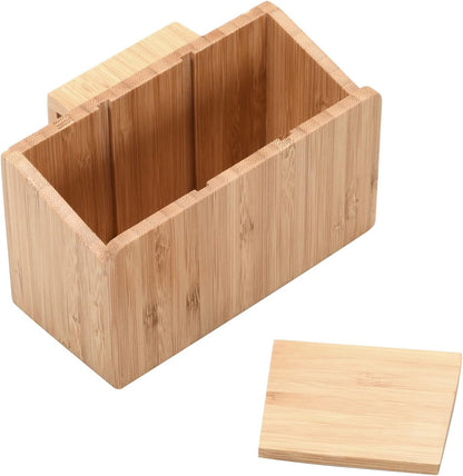 MobileVision Bamboo Charging Station & Multi Device Organizer Slim Version for Smartphones, Tablets, and Laptops