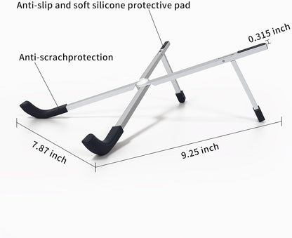 Protable Laptop Stand for Desk,Foldable Laptop Riser Holder,Ventilated Cooling Notebook Mount Computer Stand for 10-15.6” Laptops,Tablets，Aluminum