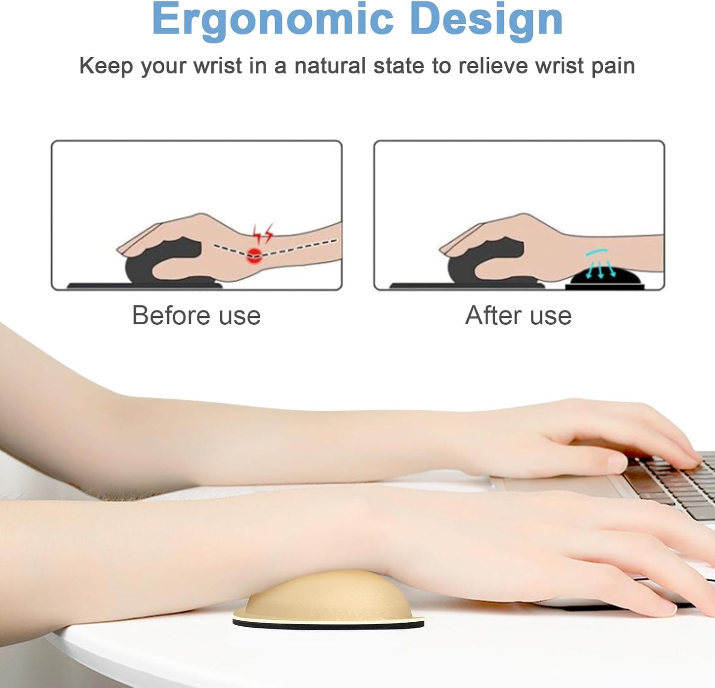 Dapesuom Enlarge Keyboard Wrist Rest, Cute Memory Foam Keyboard Wrist Cushion for Computer Desk Mats Support, Typing Pain Relief Ergonomic Mouse Pad Rests with Non-Slip Base for Gaming, Laptop, Purple