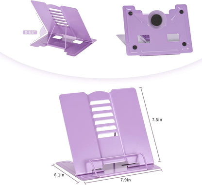 Camelmother Metal Book Holder Adjustable Book Stand for Reading