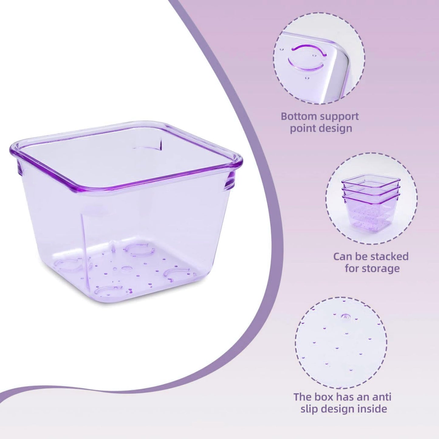 Clear Acrylic Drawer Organizers Set Storage for Makeup, Office Desk Small Vanity Trays for Drawer Bathroom Plastic Make up Organizers 25 Pcs