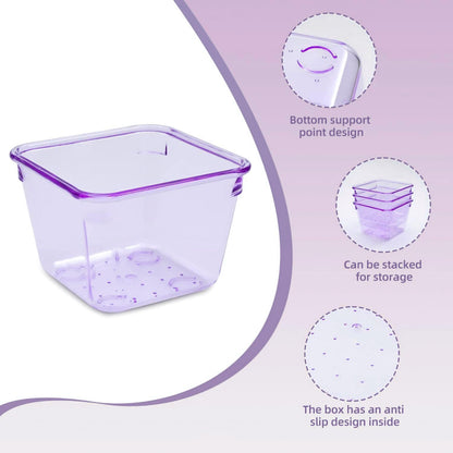 Clear Acrylic Drawer Organizers Set Storage for Makeup, Office Desk Small Vanity Trays for Drawer Bathroom Plastic Make up Organizers 25 Pcs