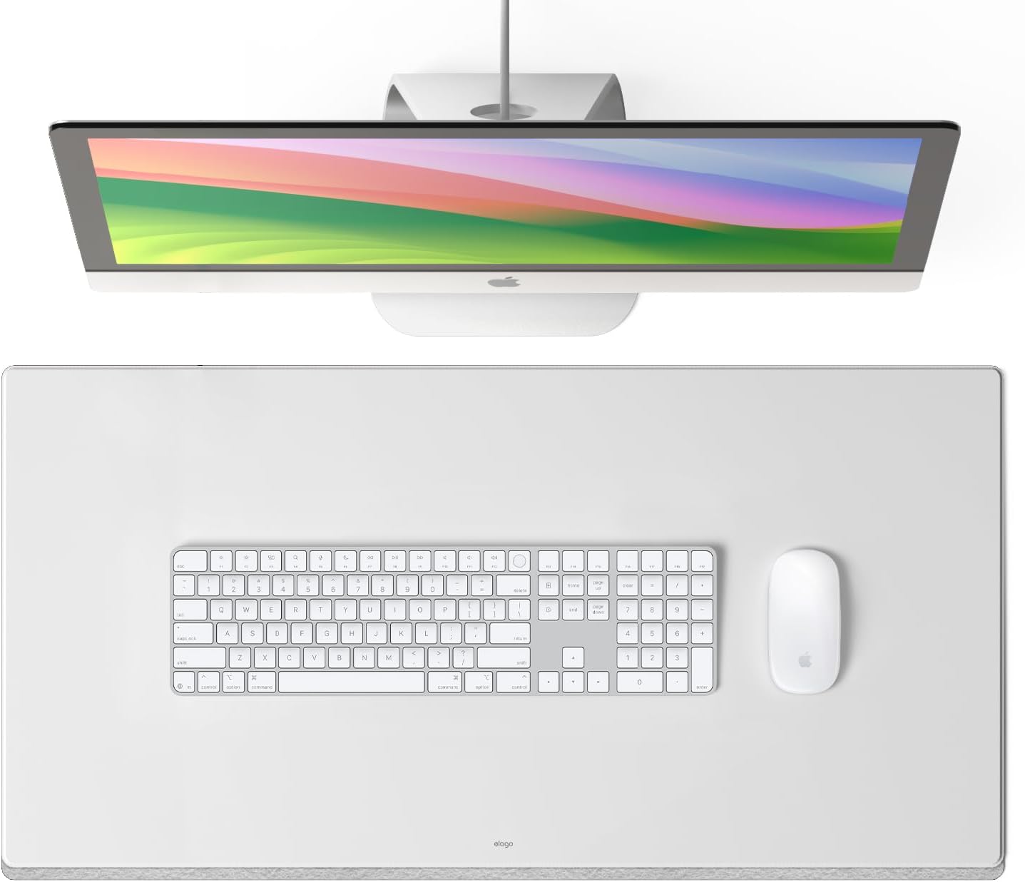 elago Smart Magnetic Desk Mat Compatible with All Magnetic Products -Paper Protector, Mouse Pad, Laptop, Non-Slip Top, Premium Waterproof Writing Pad for Office and Home (Stone [Large]