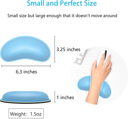 Dapesuom Keyboard Wrist Rest Set, Cute PU Leather Wrist Cushion for Computer Keyboard and Mousepad, Memory Foam Mouse Pad Rests Support with Non-Slip Base for Typing Pain Relief Laptop, Colonial White