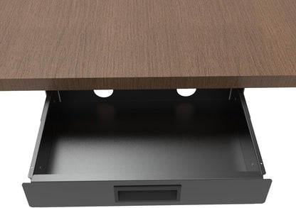 13 Inch Wide Under Desk Sliding Drawer- Pull Out Storage Organizer with Handle at office or home for Sit Standing Workstation, Black