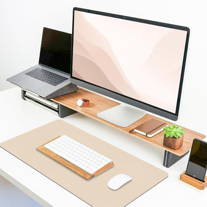 Mouse Pad and Keyboard Wrist Rest, 3-in-1 Large Keyboard and Mouse Pad Set, Ergonomic Wrist Rest for Computer Keyboards, Non-Slip Desk Mat Protector for Women (Purple Pink, 31.5" X 15.7")