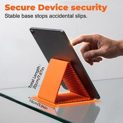 Portable Foldable Silicone Aluminum Phone Holder, 2026 New Flexible Silicone Phone Stand, Adjustable Airplane Phone Holder for Tablet Laptop Desk Travel Non-Slip Bed Office Treadmill