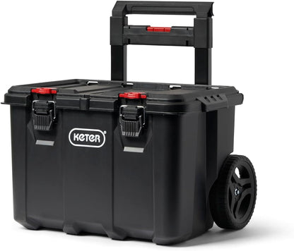 Keter Stack-n-Roll Two Drawer Tool Box for Small Parts and Power Tool Accessories, Fits Keter Modular Tool Storage System