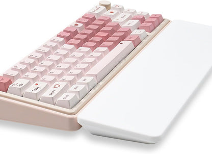 Ergonomic 75% Keyboard Wrist Rest-12.8" Silicone Non-Slip Keyboard Hand Rest, Relief of Hand Pain(White)