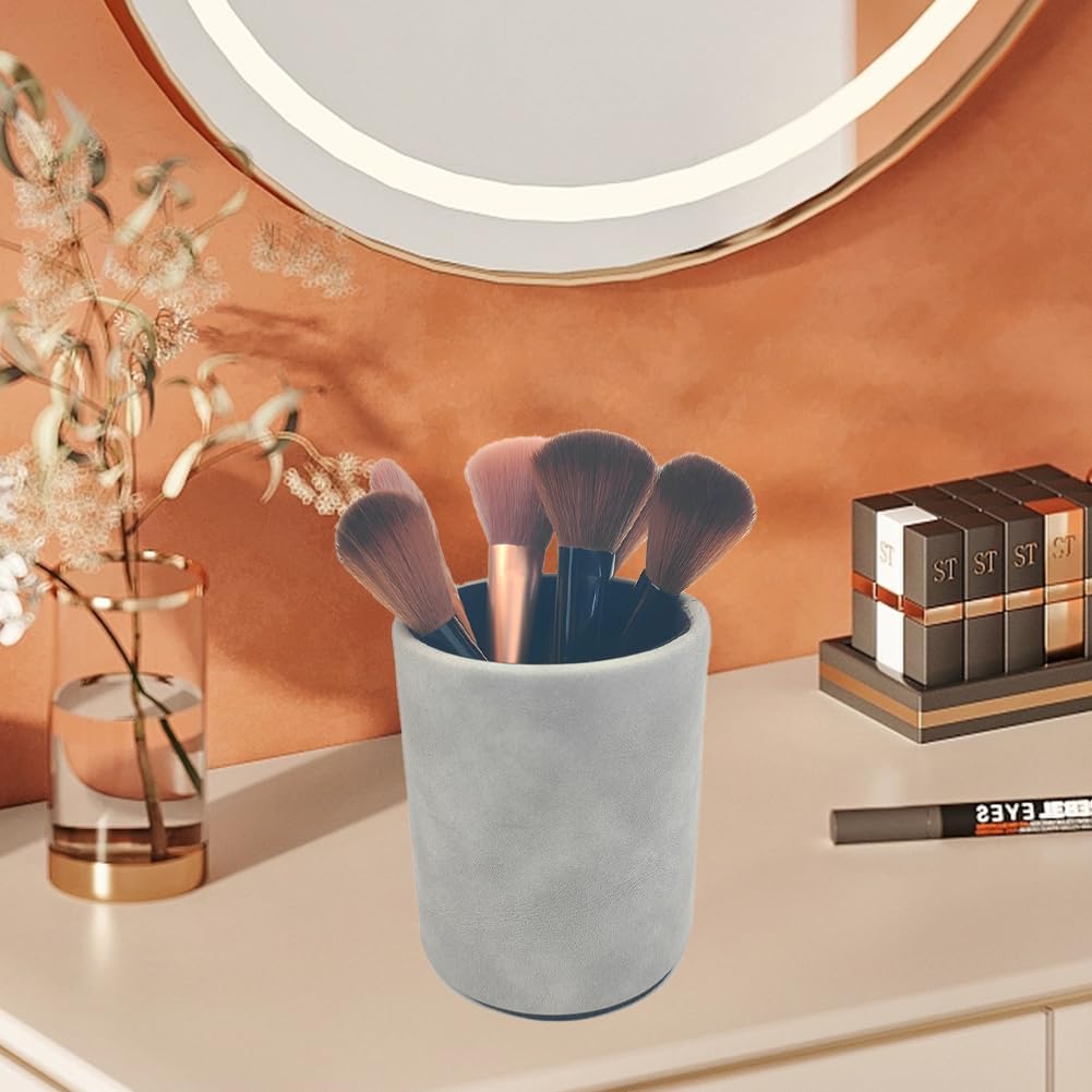 Pen Holder for Desk Pencil Organizer Cute Cup Holders Aesthetic (Black, 3.94" x3.15" x3.15")