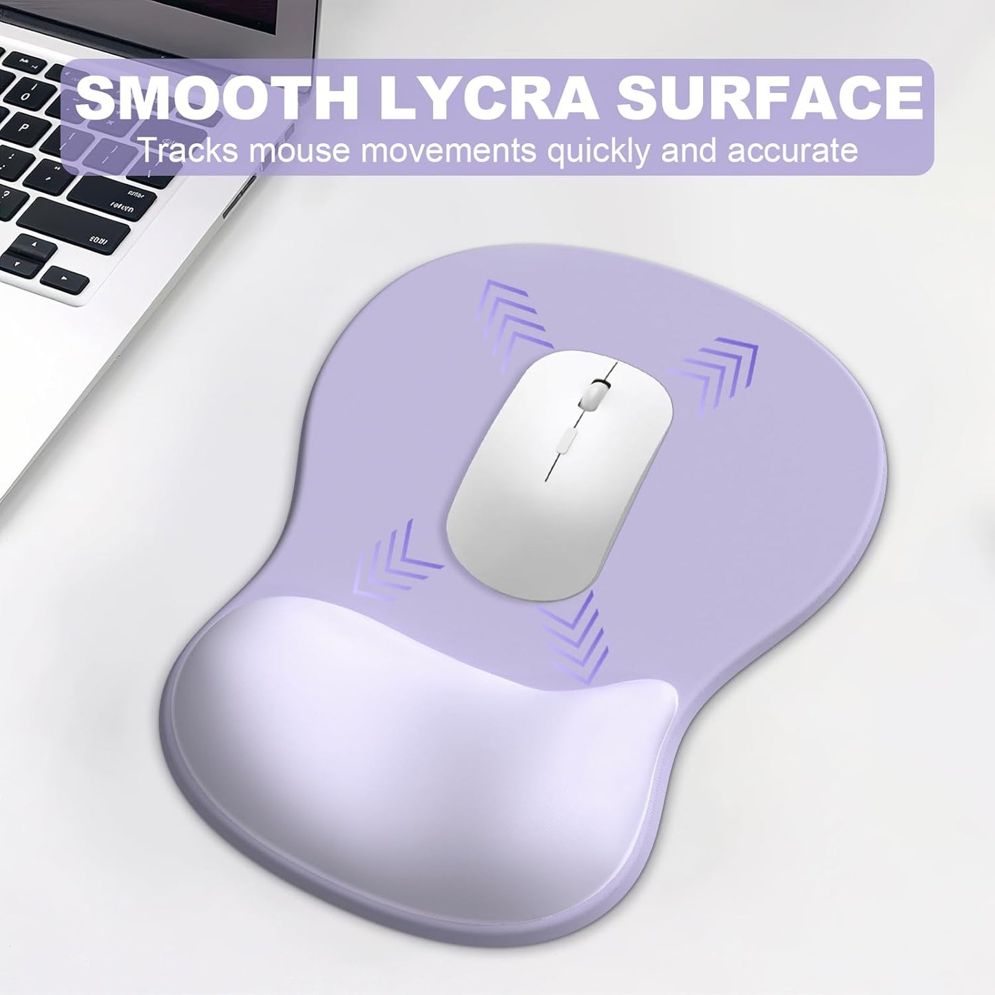 Ergonomic Mouse Pad with Wrist Rest and Keyboard Wrist Rest, Black Mousepad and Wrist Rest for Computer Keyboard, Pain Relief, Non-Slip PU Base, Gel Mouse Pad with Wrist Support for Gaming, Office