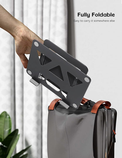 Aoviho Adjustable Laptop Stand for Desk,Portable Laptop Stand Holder and Riser,Foldable Aluminum Notebook Computer Stands for MacBook Air Pro HP Lenovo Dell Samsung Chromebook, 10-15.6 inch, Purple