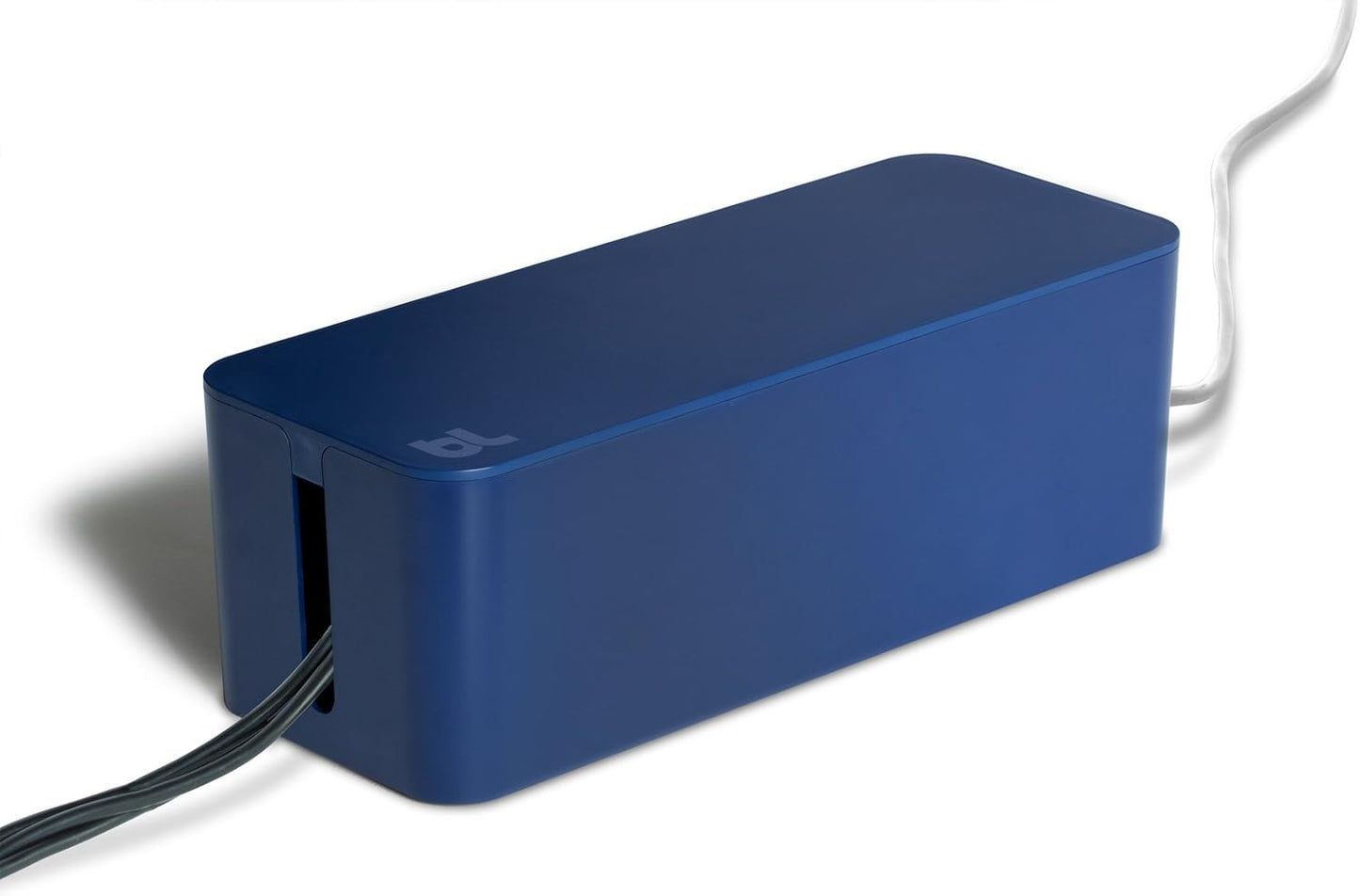 Bluelounge CableBox Mini Cable Management with Small Surge Protector, Black (CBM-BL)