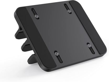 JOKItech Dual Aluminum Vertical Laptop Stand Organizer, Sturdy Notebook Computer Holder Stand Compatible with New Liquid Retina XDR Apple MacBook Air/Pro/Neo, Mac mini & iPad Pro - Black