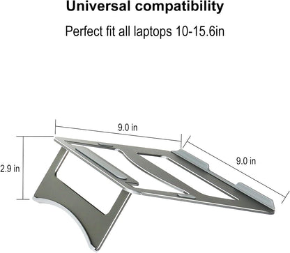 Laptop Stand, Adjustable Angle Aluminum Stand for laptops 10"-15.6"
