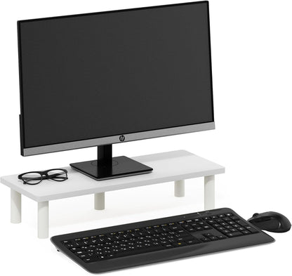 Furinno Turn-N-Tube Corner Monitor Riser Stand with Stainless Steel Tubes, Americano