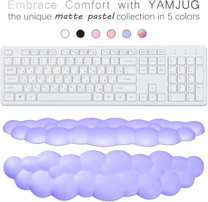 Cloud Wrist Rest Keyboard Palm Rest with Non-Slip Base for Computer Gaming Wrist Rest, YAMJUG Cloud Arm Rest Keyboard Wrist Pad Rainbow