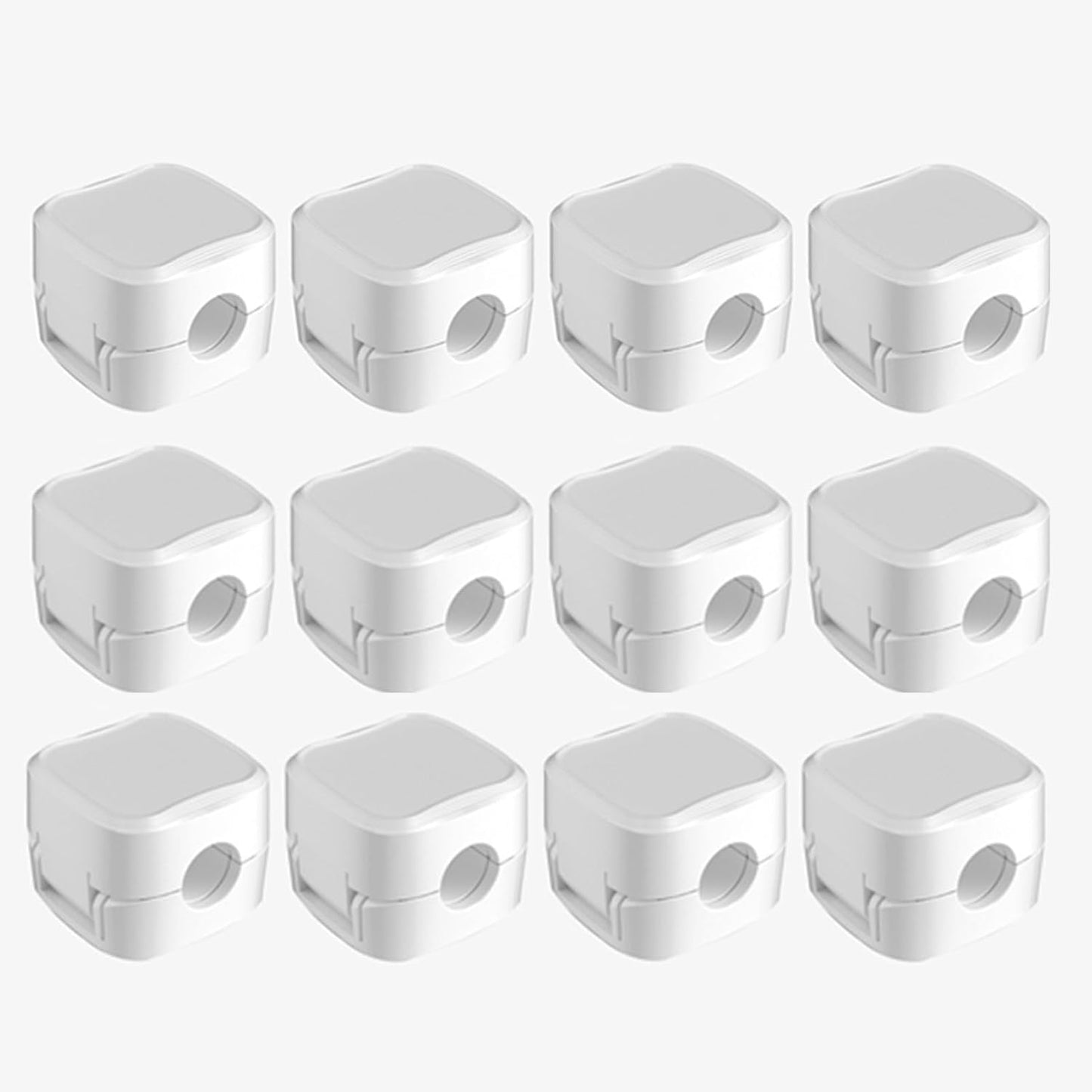 IFNOW 6 Pack Magnetic Cable Clips for Nightstand Black and White Self Adhesive Cord Holder Adjustable Clip for Desk, Nightstand, Phone Charger, Computer, Home, Office, Car