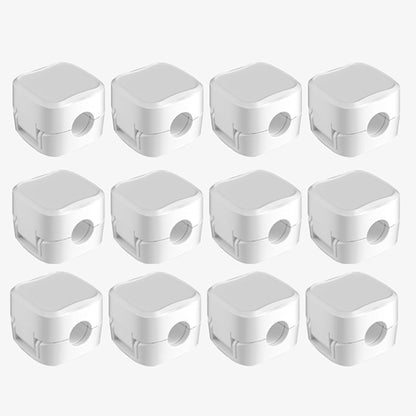 IFNOW 6 Pack Magnetic Cable Clips for Nightstand Black and White Self Adhesive Cord Holder Adjustable Clip for Desk, Nightstand, Phone Charger, Computer, Home, Office, Car