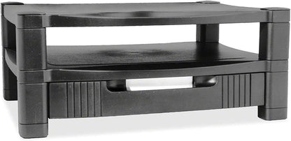 Kantek Single-Level Monitor Stand, 17" X 13.25" X 3" To 6.5", Black, Supports 50 Lbs