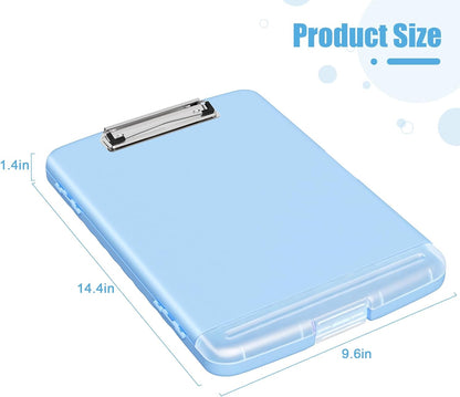 Hongri Clipboard with Storage with Pen Holder, Folder Nursing Clip Board 8.5 x 11 Foilo-Side Opening, High Capacity, Light Weight for Teachers, Classroom. Size 14 x 9.6 x 1.2 in(Pink)