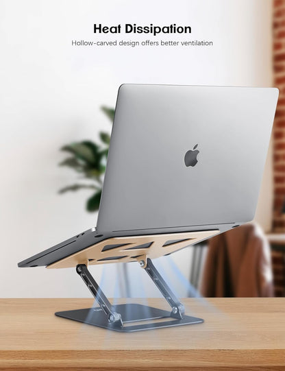 Aoviho Adjustable Laptop Stand for Desk,Portable Laptop Stand Holder and Riser,Foldable Aluminum Notebook Computer Stands for MacBook Air Pro HP Lenovo Dell Samsung Chromebook, 10-15.6 inch, Purple
