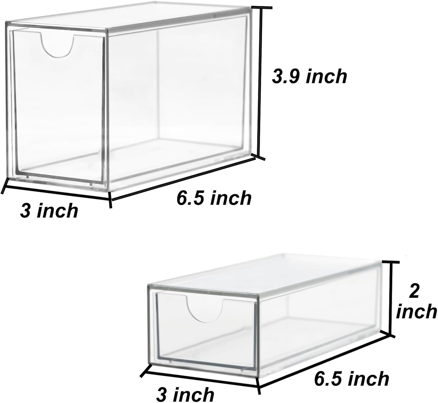 Acrylic Makeup Organizer, 10 Drawers Clear Storage Organizer Desktop Stackable Storage Drawers, Plastic Organizer Bins for Makeup, Stationery, Cosmetics, Vanity, Bathroom,Cabinet,Pantry Office Desk