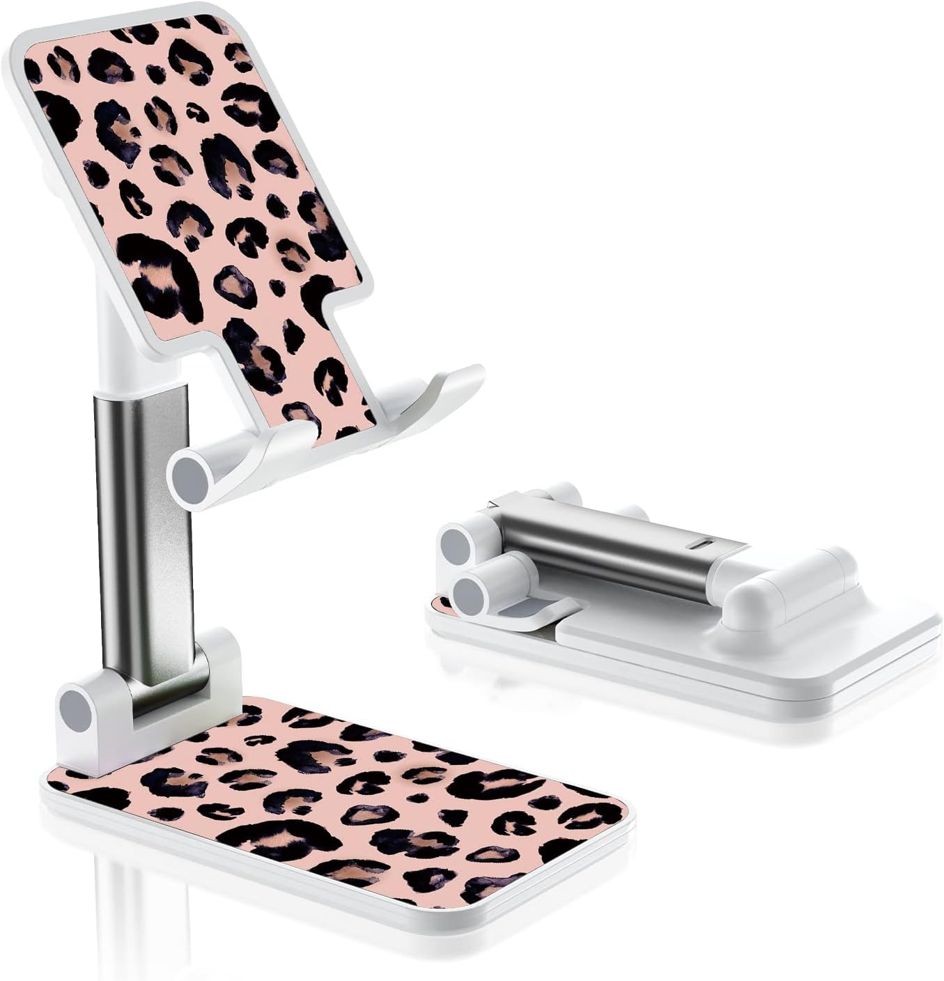 Desk Cell Phone Stand - Adjustable Angle-iPad Holder, Universal Compatible Phone Holder for Desk