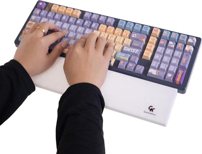 GK GAMAKAY Silicone Keyboard Wrist Rest, Soft Ergonomic Wrist Rest, Relax Your Wrist, for Laptop Computer Office & Home (White-100%)