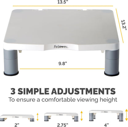 Fellowes Standard Monitor Riser (91712), Platinum/Graphite