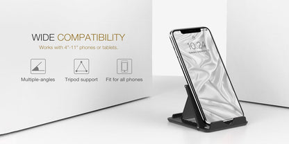 MoKo 2PCS Phone/Tablet Stand, Desktop Holder for 4-11" Device, Fit with iPhone 17/17 Air/17 Pro/17 Pro Max, iPhone 16/Pro/Pro Max/Plus, iPhone 15/Pro/Pro Max/Plus, iPhone 14/Pro/Pro Max/Plus