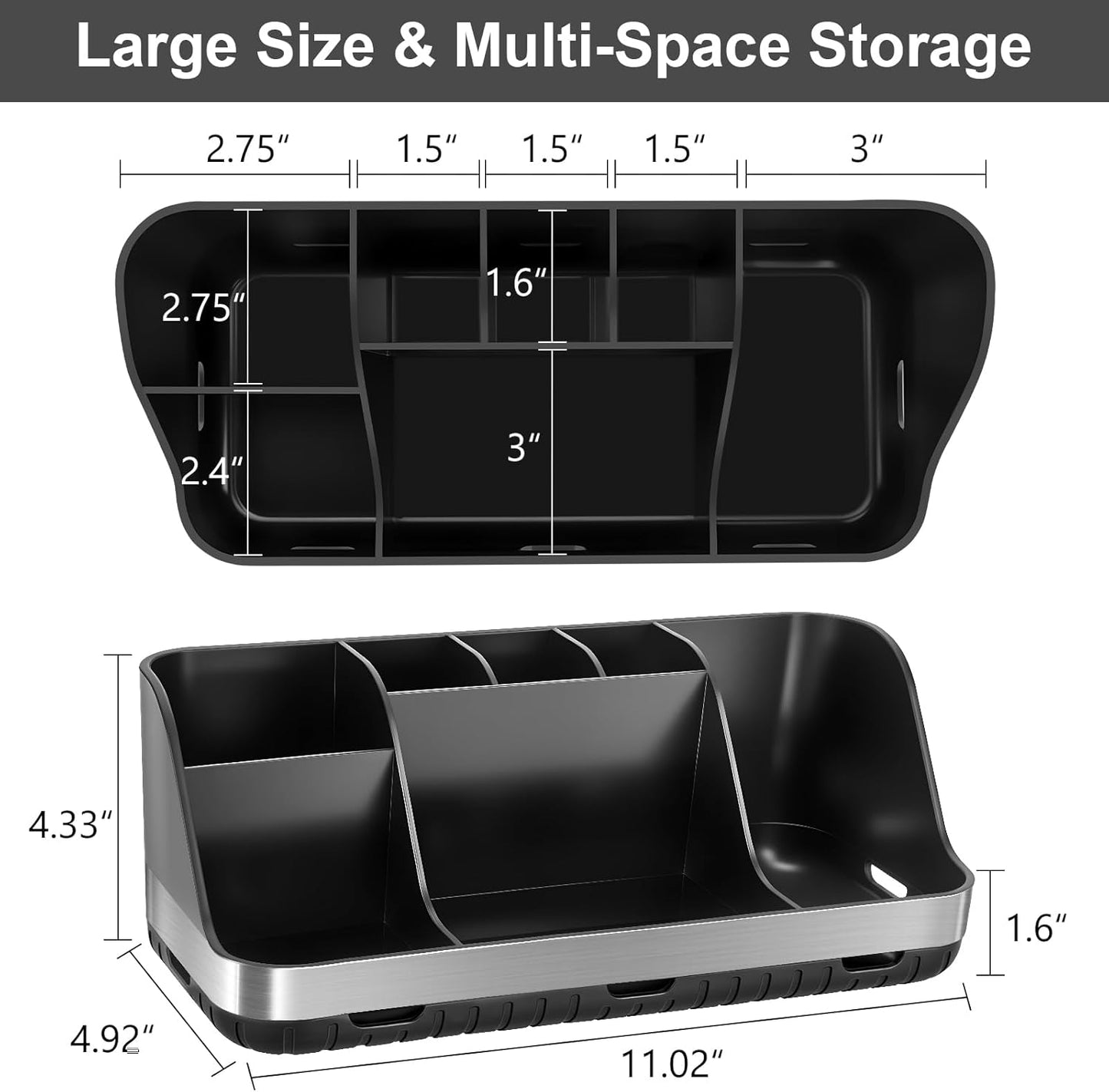 GFWARE Bathroom Organizers and Storage - Detachable 7 Slots Kids Electric Toothbrush and Toothpaste Holde Drainage for Bathroom Accessories Organization Counter Vanity Storage