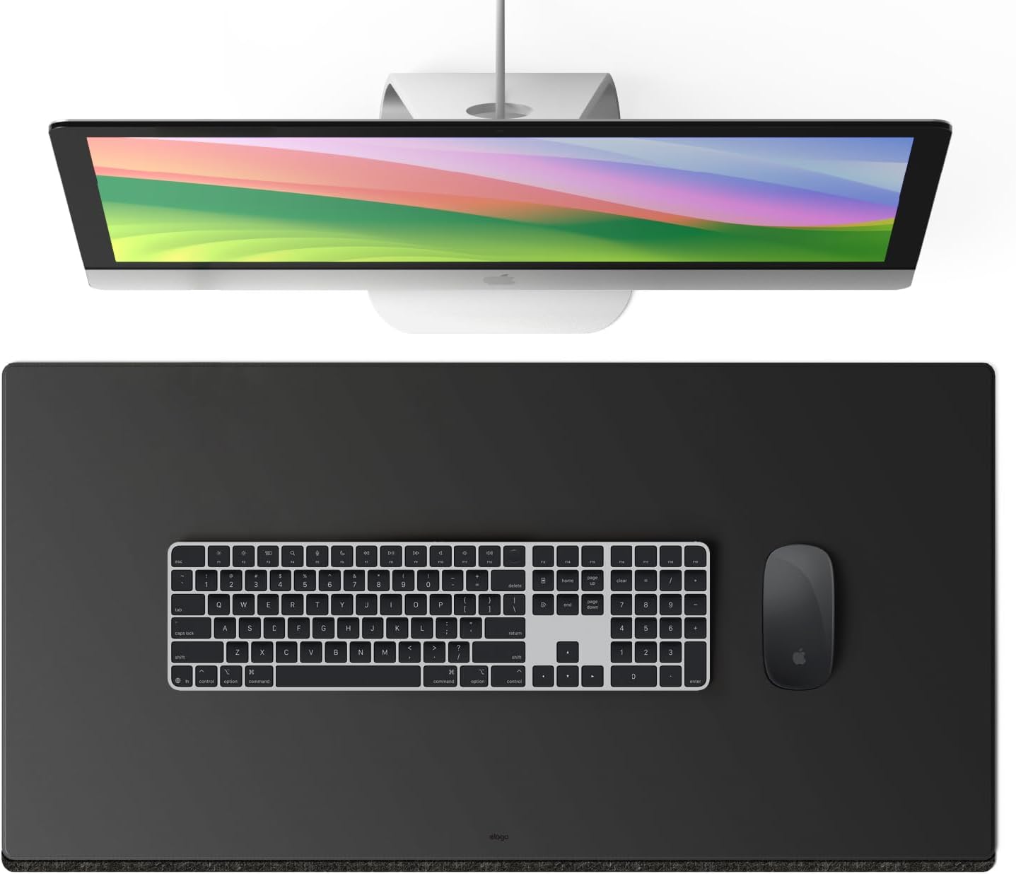 elago Smart Magnetic Desk Mat Compatible with All Magnetic Products -Paper Protector, Mouse Pad, Laptop, Non-Slip Top, Premium Waterproof Writing Pad for Office and Home (Stone [Large]