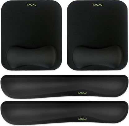Comfy Mee Premium Memory Foam Keyboard and Mouse Wrist Rest Pads Set- for Comfortable Typing &Wrist Pain Relief (Pack of 2)