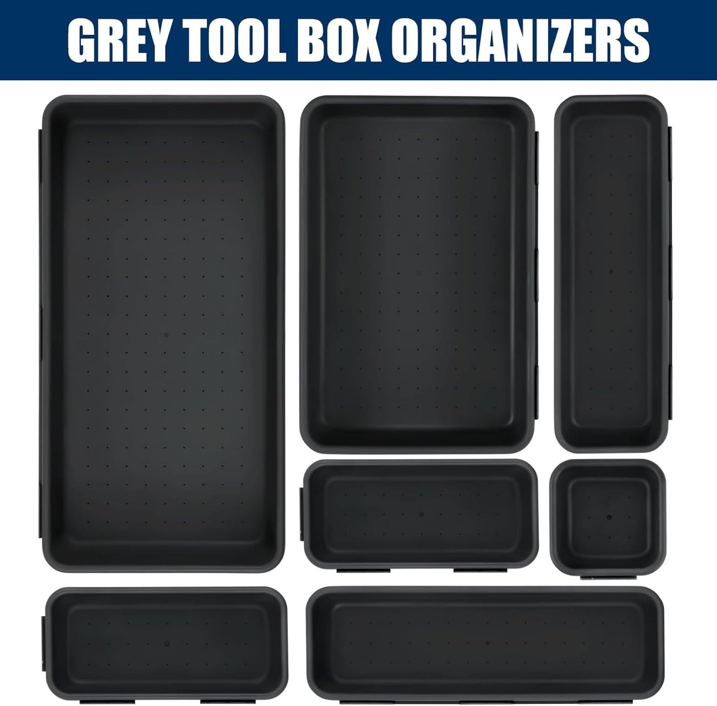 【LARGE SIZE】【68PCS】Tool Box Organizer Tray Divider, 【5 Size】Toolbox Desk Drawer Organizer, Organization and Storage Toolbox for Garage Accessories (68PCS 5Sizes)