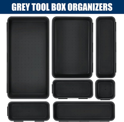 【LARGE SIZE】【68PCS】Tool Box Organizer Tray Divider, 【5 Size】Toolbox Desk Drawer Organizer, Organization and Storage Toolbox for Garage Accessories (68PCS 5Sizes)