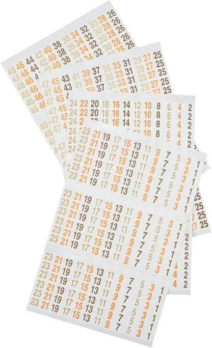 Klein Tools 56250 Wire Marker Book for Cable Management, Electric Panel Organization Wire Label Stickers, Numbered 1-48
