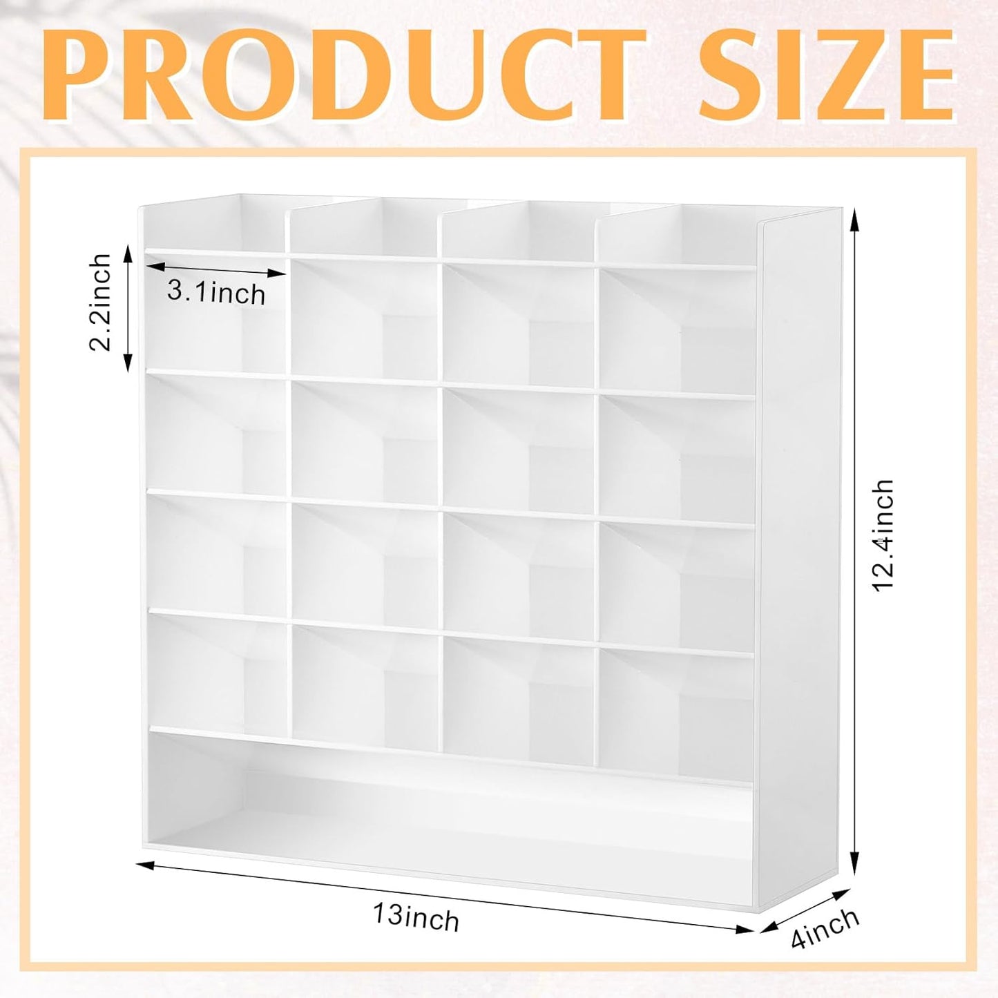 MotiMind Acrylic Pen Organizer Storage for 250 Markers Vertical Marker Organizer Acrylic Pen Display Holder for Office Desk Desktop Stationery Pencil Storage, Clear, 13 x 4 x 12.4 Inch